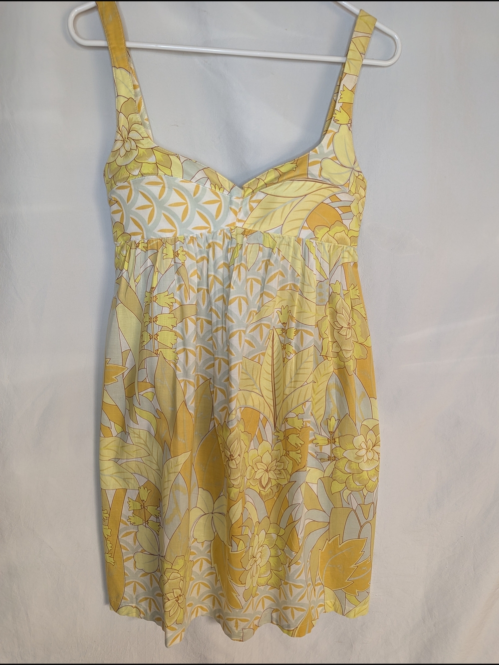 Le Shack By Tracy Feith Designer Yellow Floral Sundress Sz 4